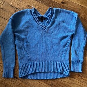 Ann Taylor Blue V-Neck Sweater